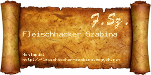 Fleischhacker Szabina névjegykártya